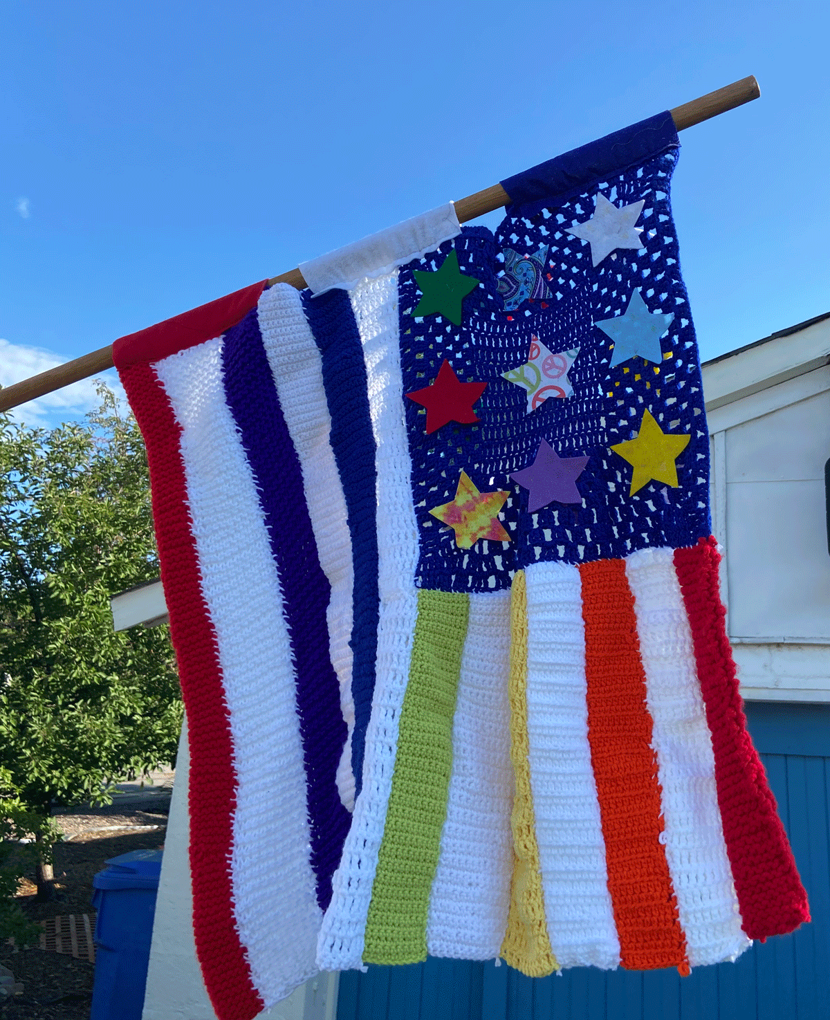 homemade pride flag